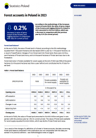 Cover of publication Forest accounts in Poland in 2023