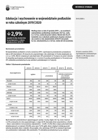 Informacja sygnalna - Edukacja i wychowanie w województwie podlaskim w roku szkolnym 2019/2020
