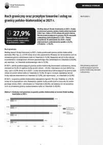 Ruch graniczny oraz przepływ towarów i usług na granicy polsko-białoruskiej w 2021 r.
