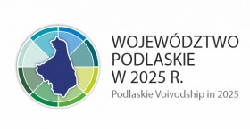 Grafika z napisem Województwo podlaskie w 2024 r.