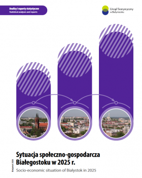 Okładka publikacji Sytuacja społeczno-gospodarcza Białegostoku w 2025 roku