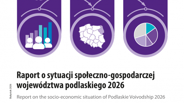 Okładka publikacji Raport o sytuacji społeczno-gospodarczej województwa podlaskiego 2026