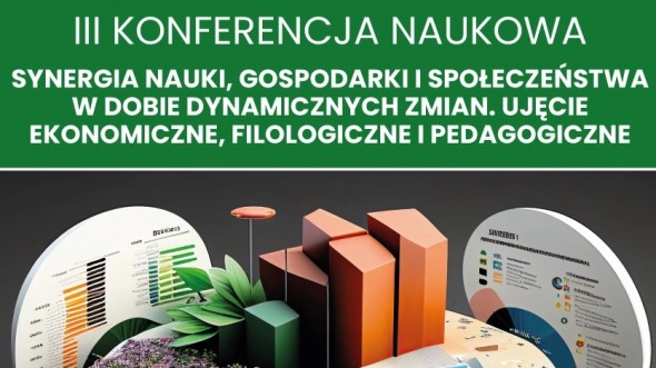 Plakat, na którym znajdują się podstawowe informacje o konferencji