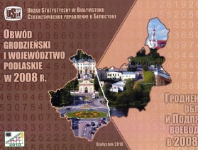 Okładka folderu pt. Obwód grodzieński i województwo podlaskie w 2008 r.